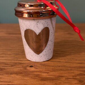 STARBUCKS "GOLD HEART" ORNAMENT BRAND NEW NEVER USED